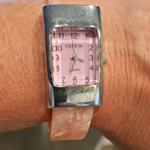 Geneva Pink and Silver Smartwatch - Picture 1 of 1